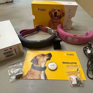 Halo 3 Smart Dog Collar – GPS Wireless Fence & Training– M/L Orchid + Graphite